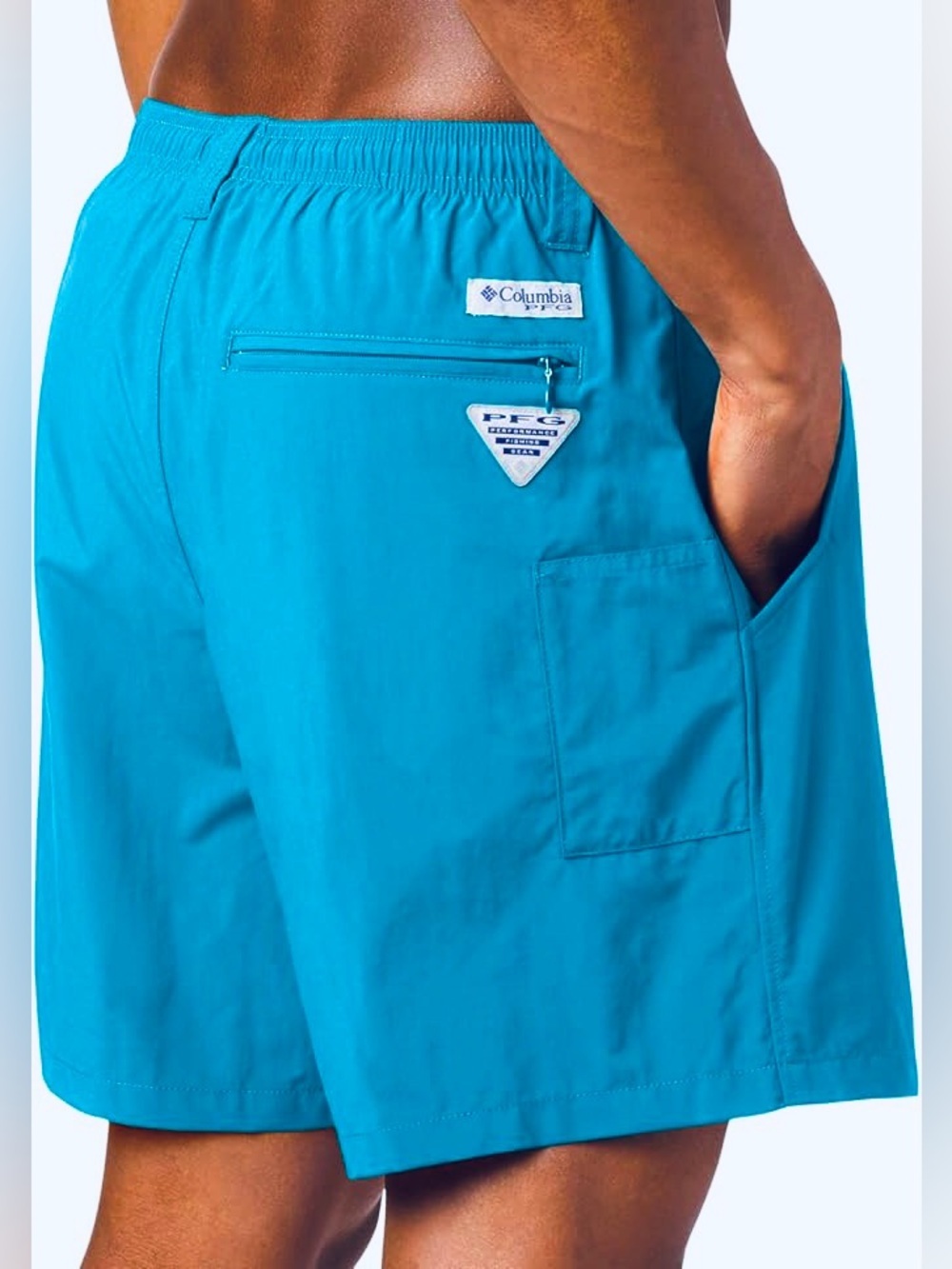 Columbia PFG Backcast III Water Shorts XXL Turquoise Blue UPF 50 Swim Trunks NWT
